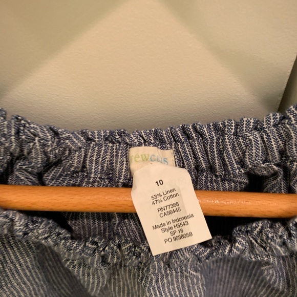 Crewcuts off-the-shoulder blue stripe top - Picture 3 of 7